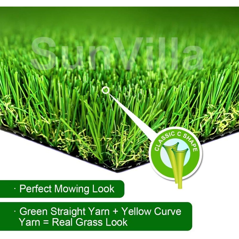 SunVilla Realistic Indoor/Outdoor Artificial Grass/Turf Sample Piece - 4 in
