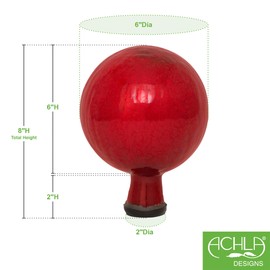 Achla Designs 6-Inch Gazing Globe, Red