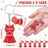 Kigeli 24 Pcs Cheer Keychain Bulk Acrylic Cheerleader Outfit &