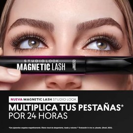 CYZONE - Studio Look Máscara de Pestañas Magnetic Lash Color Ngro 8 g, a Prueba de Agua, para Pestañas Largas y con Volumen, Mirada Magnética, con Vit