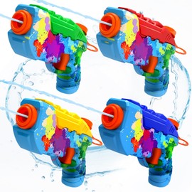 4 Pack Water Gun for Kids, Cool Squirt Water Toys Water Pistol Guns for Boys Girls Adults Summer Outdoor Pool Beach Yard Party Water Fighting Play for 3 4 5 6 7 8