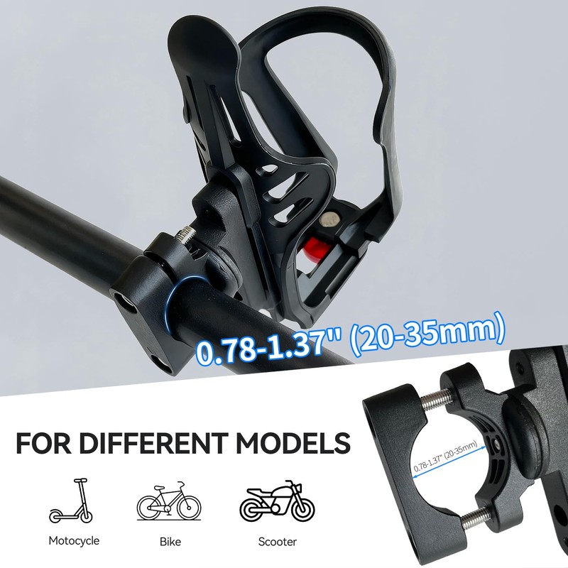 SUGOOE Bike Water Bottle Holder, Motorcycle Cup Holder, Bicycle Drink