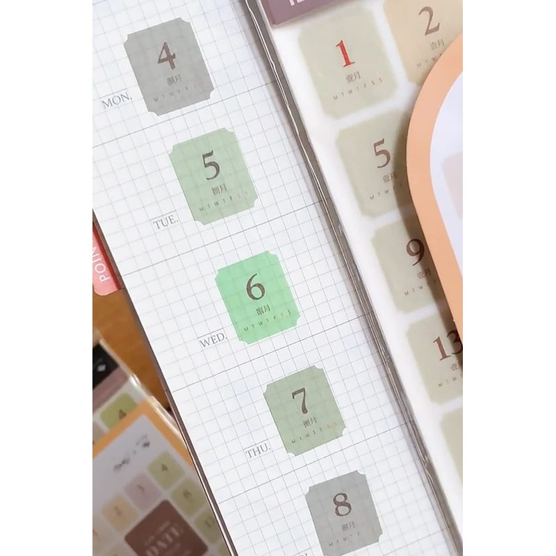 LIKENNY Stickers Collage Material, 12 Sheets, 384 Pieces, Birthday Gift
