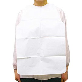 Disposable Paper Aprons 8 Fold (50 Piece), White Solid