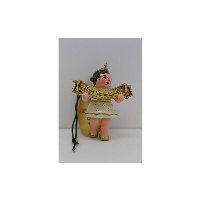 Christbaumschmuck Christbaumschmuck Engel Frohe Weihnacht - 6cm - Hubrig Volkskunst