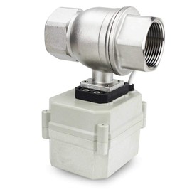 HSH-Flo 1-1/4" DN32 NPT 2 Way 110-220VAC 4 Wires Stainless Steel 304 Electrical On/Off Motorized Ball Valve