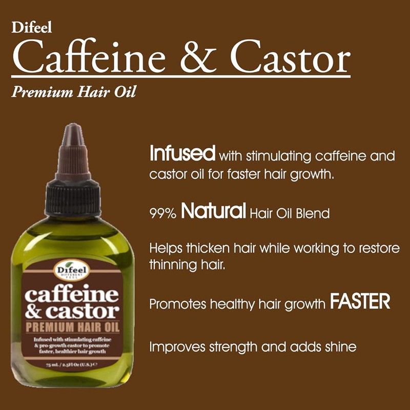 Difeel Caffeine & Castor Premium Hair Oil for Faster Hair