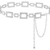 Silver Boho Chain Belt for Women Adjustable Waist Body Layering