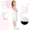 Toulite 2 Pcs Girls White Slip for Under Dresses Sleeveless