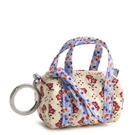 Vera Bradley Women's Premium Cotton Original Duffel Bag Charm Keyring, Rachel Ditsy, One Size
