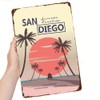 Summer Tin Sign San Diego California Summer Decor Retro Travel
