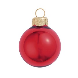 28ct Shiny Red Xmas Glass Ball Christmas Ornaments 2" (50mm)