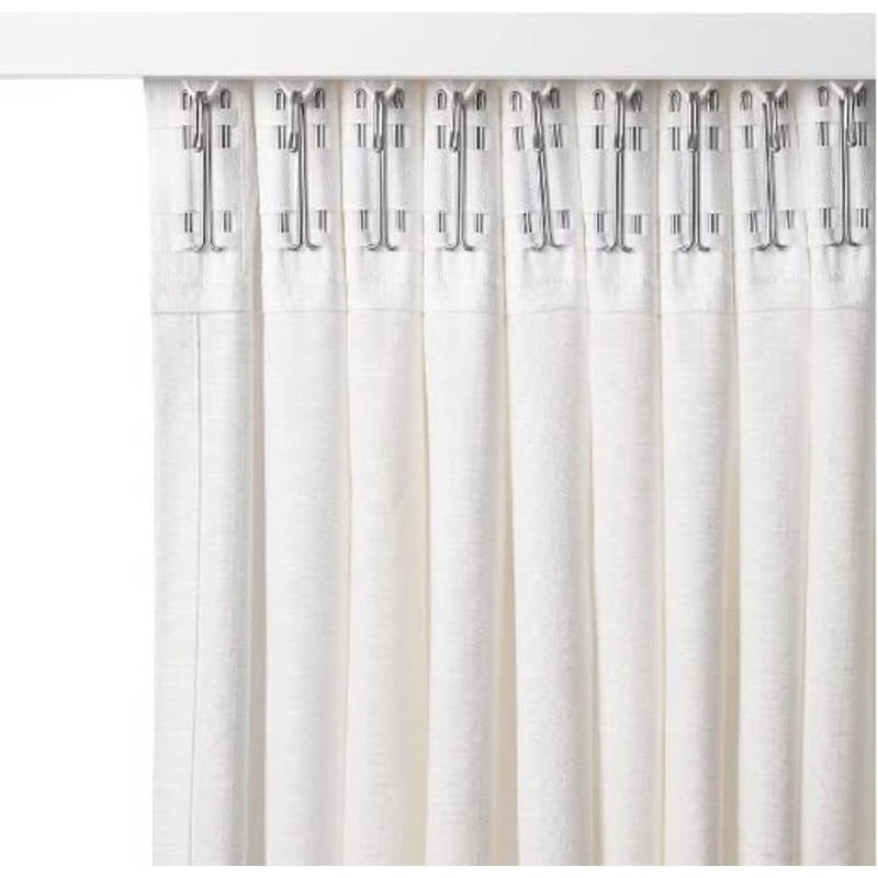 White Ritva Curtain Set - Size: 57 x 98 (1,
