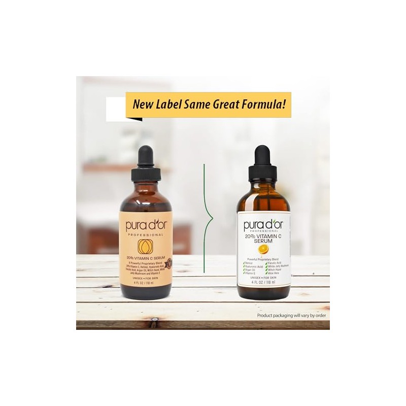 Pura D'or Vitamin C Serum, 4 Ounce