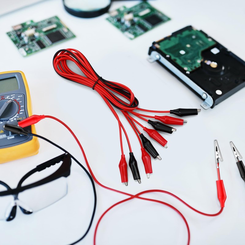 EBOOT 1M Electrical Test Set with Alligator Clips Double-Ended Jumper