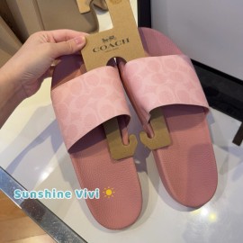 Coach New Coach women Udele Sport Slide In Signature Canvas CAR28 Powder Pink - 6