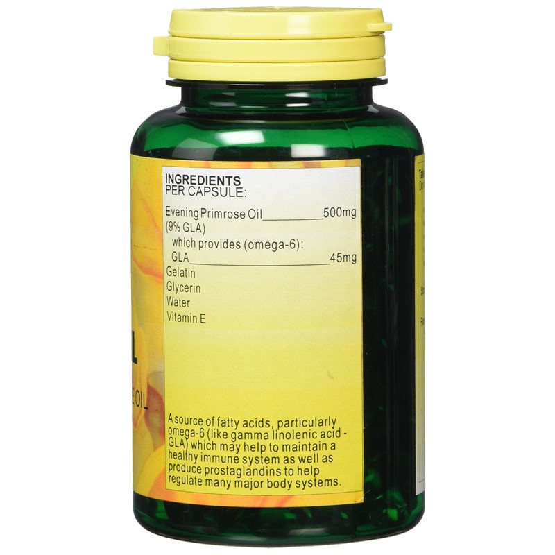 Health Plus Evening Primrose Oil 500mg Omega-6 Supplement - 180