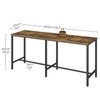 YATINEY 78.7" Long Bar Table, Counter Bar Height Table, High