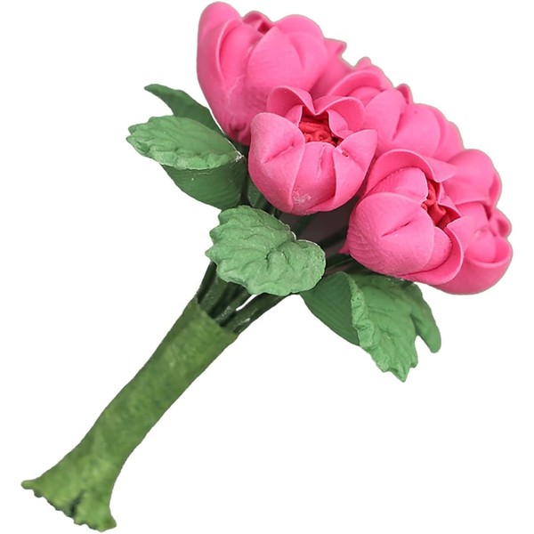 1:12 Scale Dollhouse Miniature Resin Roses, Artificial Mini Flowers for