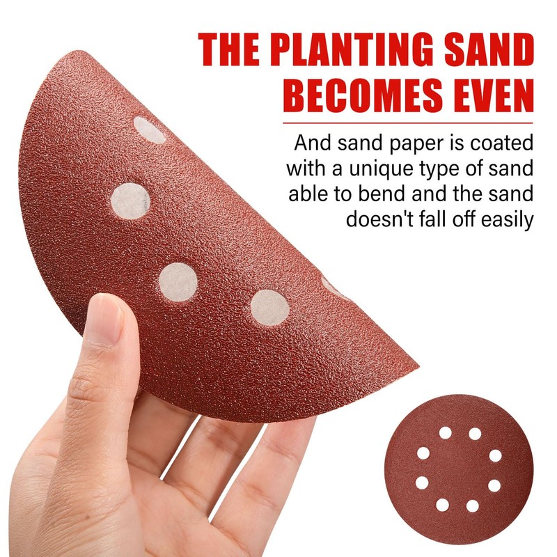 TOPEX 125mm Orbital Sanding Discs Oxide Sandpaper Sanding Paper Pads