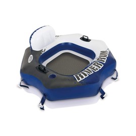 Intex River Run Inflatable Tube (4 Pack) and Mega Chill Floating Beverage Cooler