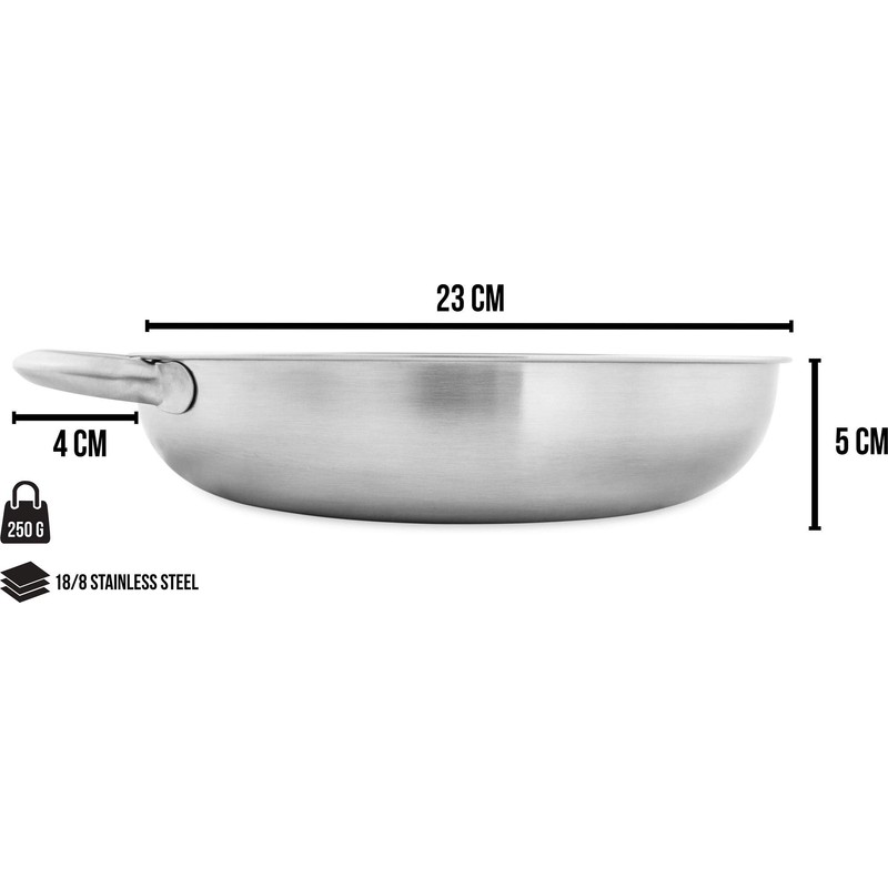 normani Outdoor Stainless Steel Bowl with Handle – Rustproof, Food-Safe,