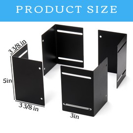 YOUEON 2 Pack Adjustable Post Protector (Range 3.3"-6") 304 Stainless Steel, Rustproof Surface, Protect Your Mailbox, Fences, Deck Railing, Swings, Easy to Install