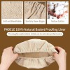 PADELE 6-Pack 10" Oval Banneton Cloth Liners for Sourdough Proofing,