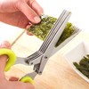Colerandom 5 Blade Spice Vegetable Herb Scissors Gift Idea Christmas