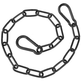 Gate Chain Lock, 57 cm/22 Inch Stainless Steel Chain with Double-Sided Carabiners, Solid Metal Chain for Outdoor Fencing, Animal Cages, Cow, Goat and Horse Decor Accessories (Silver)
