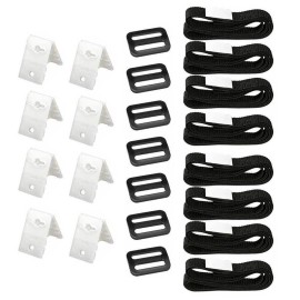 Unbranded 8 Set Solar Cover Reel Attachment Kit Straps Blanket for In-Ground Swimming Pool