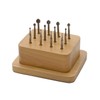Deluxe Burs, Setting Assortment, 12 Pieces with Stand | BUR-540.05