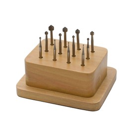 Deluxe Burs, Setting Assortment, 12 Pieces with Stand | BUR-540.05