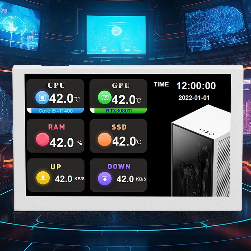 IPS USB Mini Screen 5 Inch with PC Temperature Display,