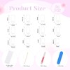 Hebterrka 24 Pieces Press On Nails Fake Nails Short Square