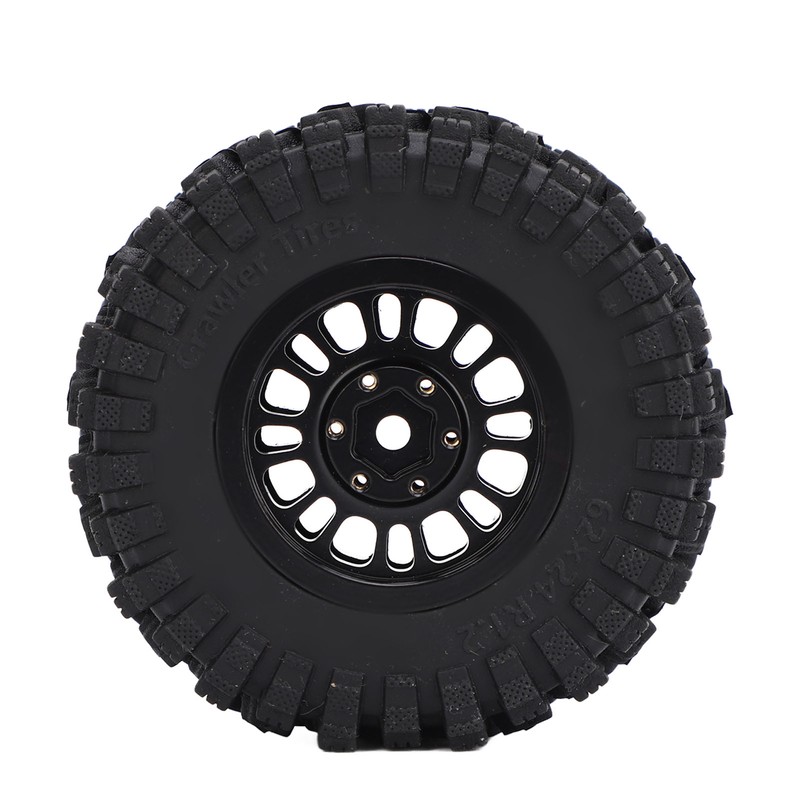 4Pcs Brass Wheel Tire Set 1.2in Hub Replacement for Traxxas