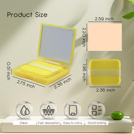 LuckyOpt 200 Oil Blotting Sheets for Face, Portable Oil Control Film with Mirror & Puff Not Destroy Base Makeup Face Oil Absorbing Sheets for Women & Men, Face Oil Control On The Go (Green Tea, 200)