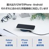 Elecom W-QA26NV Wireless Charger, Qi Certified, 12 W, EPP Standard,