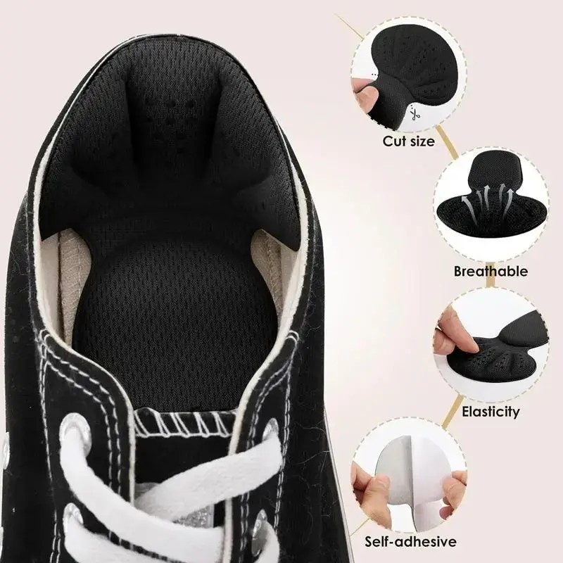 2 in 1 Heel Cushion Inserts Soft Mesh Heel Grips