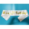 Generic 21st Birthday Sash Gold, Birthday Sash for Girls, Birthday