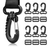 1" Plastic Clip Snap Hook Replacement Buckles Tri-Glide for Webbing