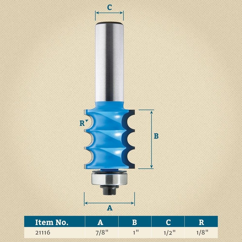 ROCKLER Triple Bead Router Bit