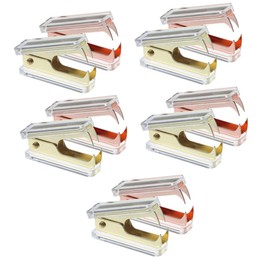 Operitacx 5 Sätze Mini Hefterentferner Tragbarer Klammerentferner Acryl Ergonomisches Design Für Einfaches Entfernen Von Büroklammern Für Büro Und Zuhause 2 Stücke * 5