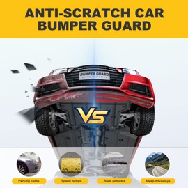 Bumper Scrape Guard for Cars, 4 Pack Front Bumper Scrape Guard Anti-Scratch Universal Fit Black Car Bumper Protector Carbon Fiber Front Lip Splitter Scrape Guard Skid for Lower Sport Cars SUV