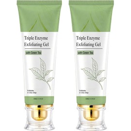 Triple Enzyme Exfoliating Gel Green Tea, Gentle Hydrating Facial Exfoliator (2pcs)