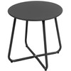 EortheX Small Round Metal Coffee Side Birstro Table – Sturdy