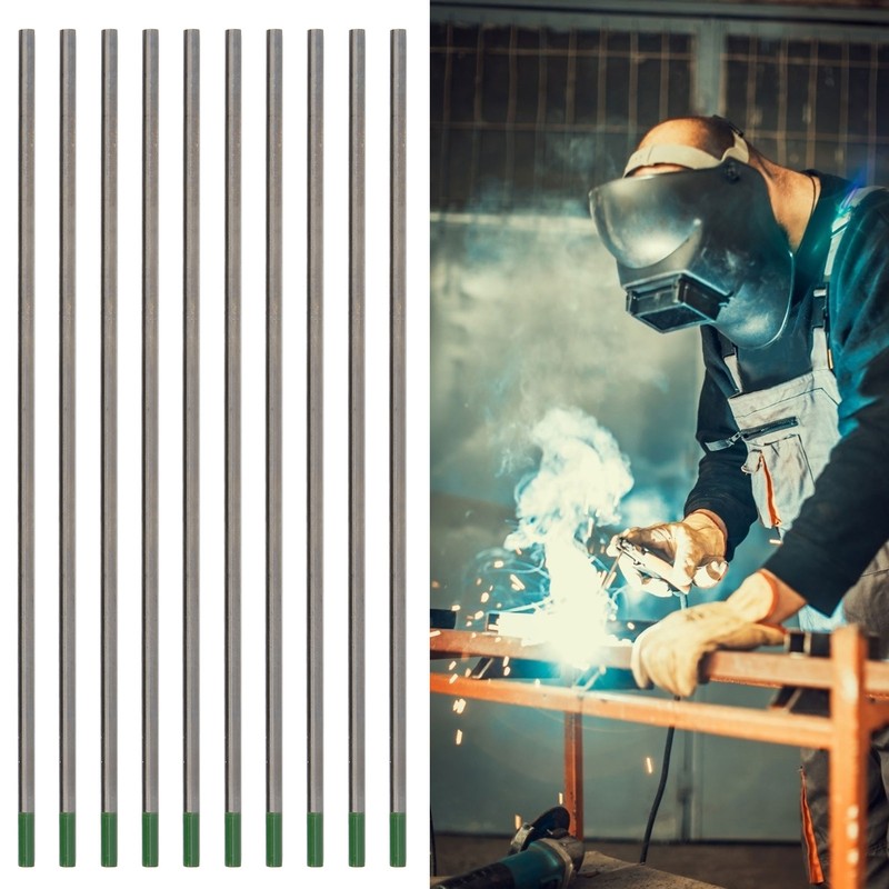 10Pcs TIG Tungsten Electrode WP Green Tip Needles Welding Accessories