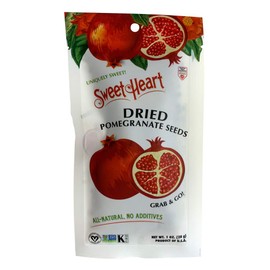 1 oz. SweetHeart Dried Pomegranate Seeds | All Natural, No Sugar Added | 100% Fruit | Non-GMO | Vegan | No Refrigeration Needed