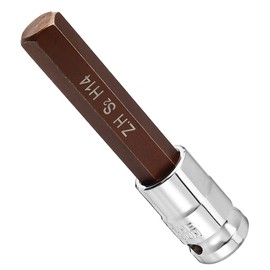 TA-VIGOR Hex Bit Socket, 1/2" Drive x H14 (14mm) Allen Key Socket, Premium S2 Steel Bits, Hex Bit with 100mm Length for Ratchet Wrench, Torque Wrench, Slide Bar, Impact Power Drills