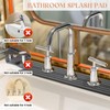 Teenyyou 3 Hole Gray Faucet Mat for Kitchen Sink 16.1"